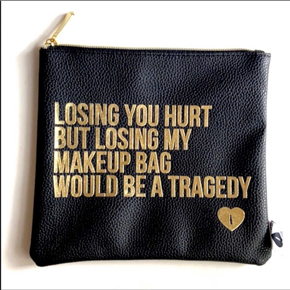 BREAKUPS TO MAKEUPS Vegan Zip Top Cosmetic Bag